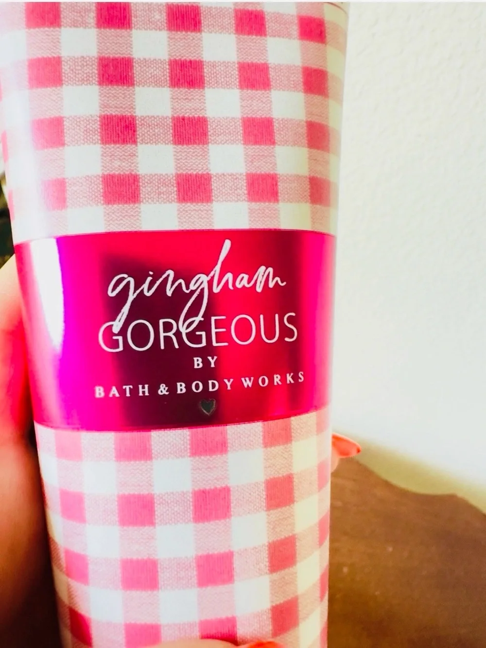 Bath & Body Works Gingham Gorgeous Pink & White Body Cream
